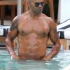 Shemar Moore à la piscine de son hôtel, à Miami, le vendredi 4 mai 2012.