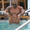 Shemar Moore à la piscine de son hôtel, à Miami, le vendredi 4 mai 2012.