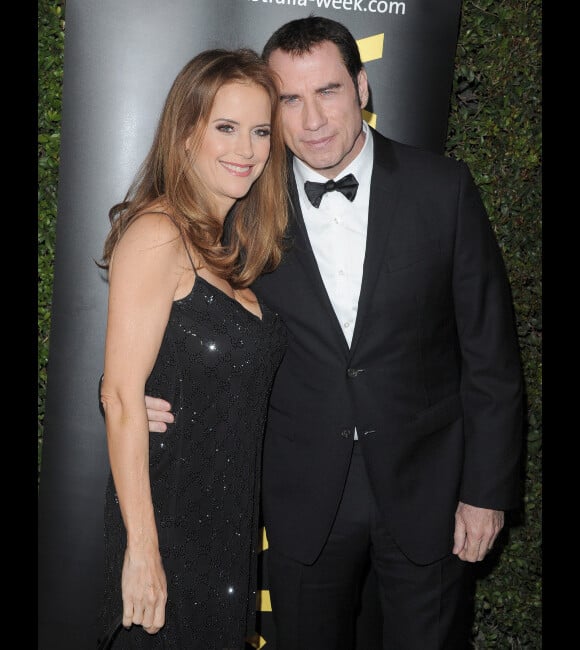 John Travolta et sa femme Kelly Preston à Los Angeles, en janvier 2012.