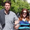 Alyson Hannigan, enceinte de son deuxième enfant, et son mari Alexis Denisof, à Los Angeles, le 5 mai 2012