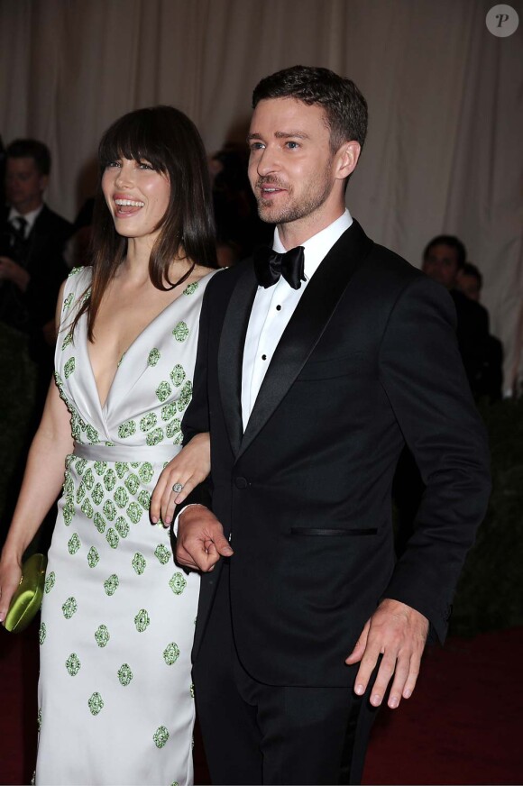 Jessica Biel et Justin Timberlake à New York, le 7 mai 2012.