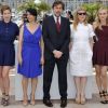 Emmanuelle Devos, Hiam Abbass, le président Nanni Moretti, Andrea Arnold et Diane Kruger lors du photocall du jury du festival de Cannes, le 16 mai 2012.