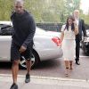 Kim Kardashian et Kanye West arrivent à leur hôtel à Londres le 17 mai 2012