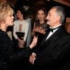 Jane Fonda et Jacques Attali au gala de charité de PlaNet Finance, organisé par Jacques Attali, le vendredi 17 mai 2012.