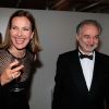 Carole Bouquet et Jacques Attali, au gala de charité de PlaNet Finance, organisé par ce dernier, le vendredi 17 mai 2012.