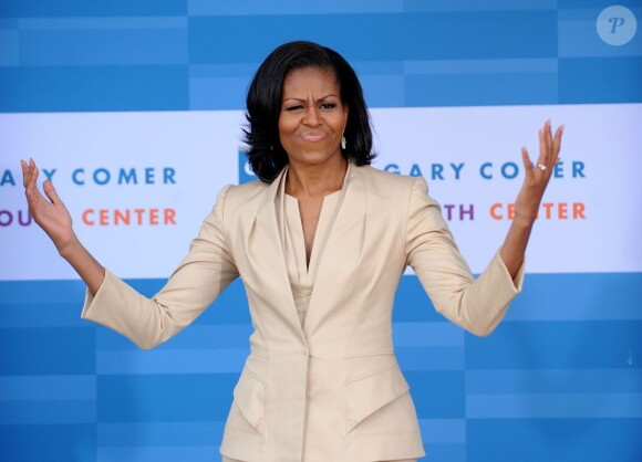 Michelle Obama accueille les premières dames au Gary Comer Youth Center, à Chicago, le 20 mai 2012.