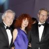 Pierre Arditi, Sabine Azéma et Lambert Wilson au dîner de gala organisé à l'occasion du 65e anniversaire du Festival de Cannes, le 20 mai 2012.