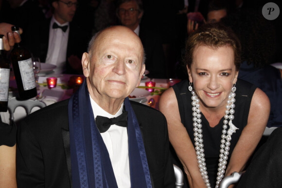 Gilles Jacob et Caroline Gruosi-Scheufel au dîner de gala organisé à l'occasion du 65e anniversaire du Festival de Cannes, le 20 mai 2012.