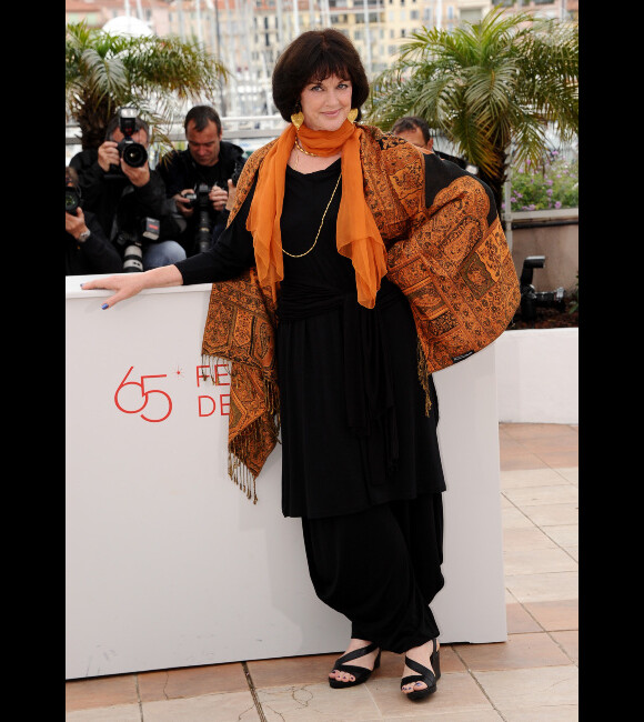 Anny Duperey lors du photocall de Vous n'avez encore rien vu d'Alain Resnais, le 21 mai 2012 au Festival de Cannes.