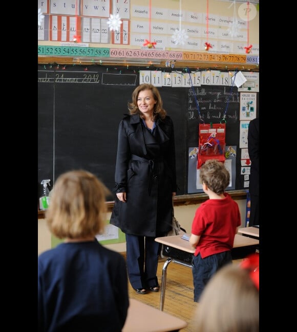 Valérie Trierweiler en visite dans un lycée français de Chicago, le 21 mai 2012.