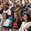La reine Rania de Jordanie à l'Université de Science et de Technologie à Irbid le 7 mai 2012, pour le lancement de la nouvelle phase de son programme social Madrasati.