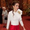 La reine Rania de Jordanie au déjeuner des têtes couronnées pour le jubilé de diamant de la reine Elizabeth II, le 18 mai 2012 à Windsor.