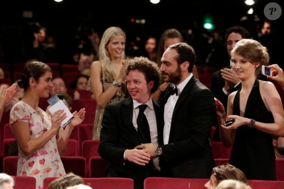 L'équipe du film Despues de Lucia lors de la remise des prix Un Certain Regard à Cannes le 26 mai 2012