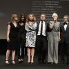 Sylvie Pras, Leïla Bekhti, Suzanne Clément, Tim Roth, Tonie Marshall et Luciano Monteagudo lors de la remise de prix d'Un Certain Regard à Cannes le 26 mai 2012