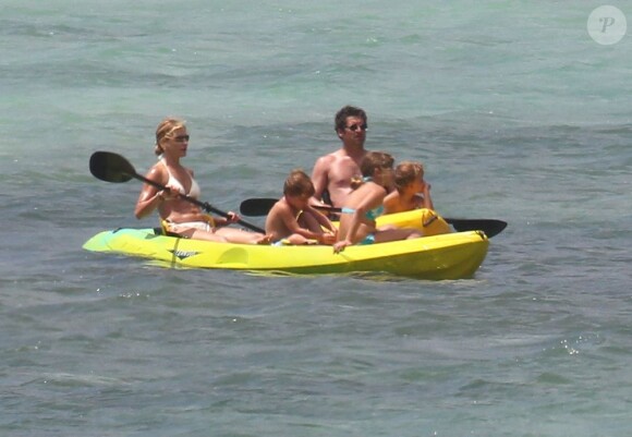 Patrick Dempsey en vacances avec sa femme Jillian et leurs enfants, à Saint-Barthelemy - mai 2012