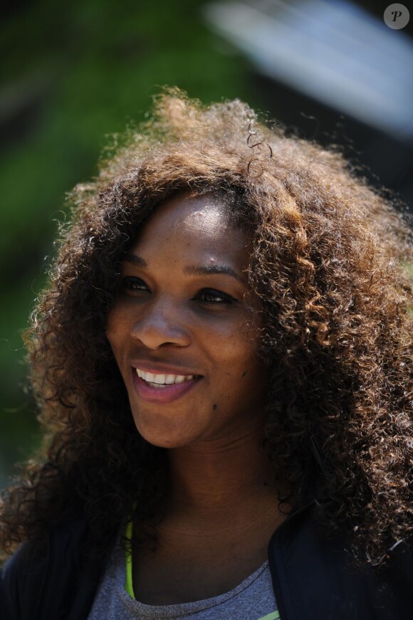 Serena Williams en conférence de presse à Roland-Garros le 25 mai 2012