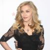 Madonna à New York pour le lancement de son parum Truth or Dare, le 12 avril 2012.