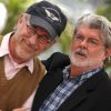 Steven Spielberg et George Lucas en mai 2008 à Cannes.