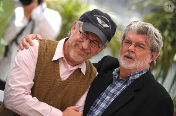 Steven Spielberg et George Lucas en mai 2008 à Cannes.