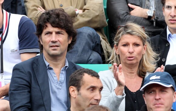 Bruno Madinier et sa femme le 3 juin 2012 à Roland-Garros