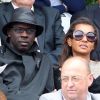 Lilian Thuram et Karine Le Marchand le 3 juin 2012 à Roland-Garros