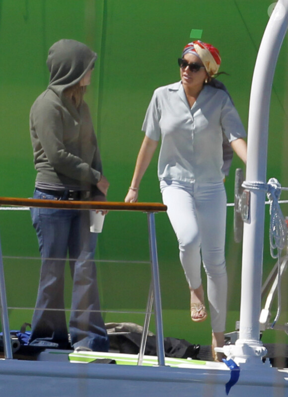 Lindsay Lohan, sur le tournage de Liz & Dick, à Los Angeles, le mardi 5 juin 2012.