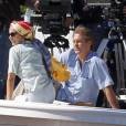 Lindsay Lohan et Grant Bowler, sur le tournage de  Liz &amp; Dick , à Los Angeles, le mardi 5 juin 2012.