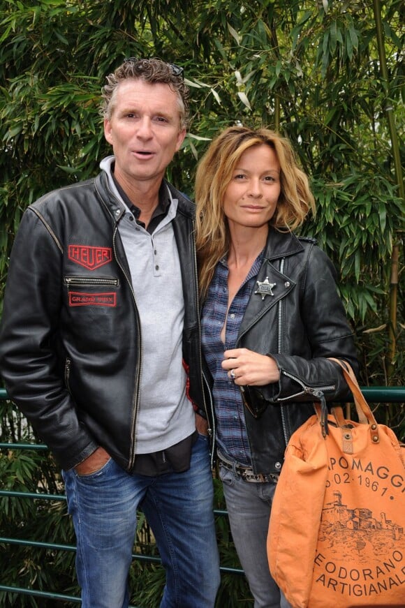 Denis Brogniart et sa femme Hortense au tournoi de Roland-Garros, le jeudi 6 juin 2012.