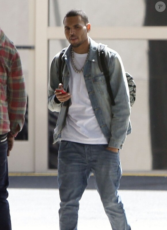 Chris Brown à Encino le 2 avril 2012