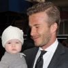 David Beckham et sa fille Harper Seven à New York, le 12 février 2012.