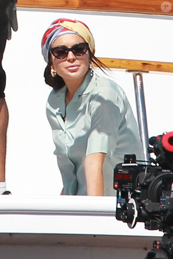Lindsay Lohan sur le tournage de Liz and Dick pour Lifetime, début juin 2012
