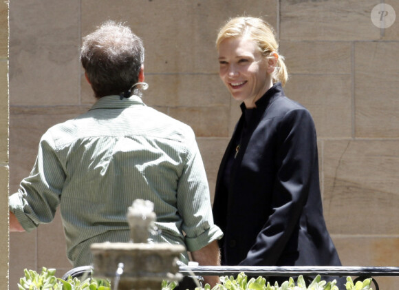 Cate Blanchett sur le tournage de Knight of Cups de Terrence Malick, à Los Angeles le 9 juin 2012.