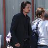 Christian Bale sur le tournage de Knight of Cups de Terrence Malick, à Los Angeles le 9 juin 2012.