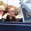 Natalie Portman et Christian Bale sur le tournage de Knight of Cups de Terrence Malick, à Los Angeles le 4 juin 2012.