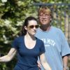 Kristin Davis et son homme Aaron Sorkin le 3 juin 2012 dans les rues de Los Angeles