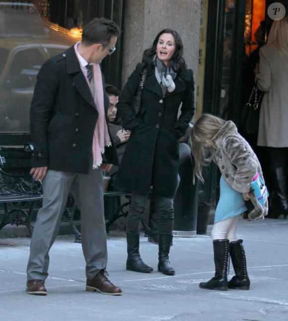 David Arquette, Courteney Cox et leur fille Coco en février 2012