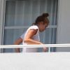 Miley Cyrus quitte son hôtel, à Miami, le jeudi 14 juin 2012.
