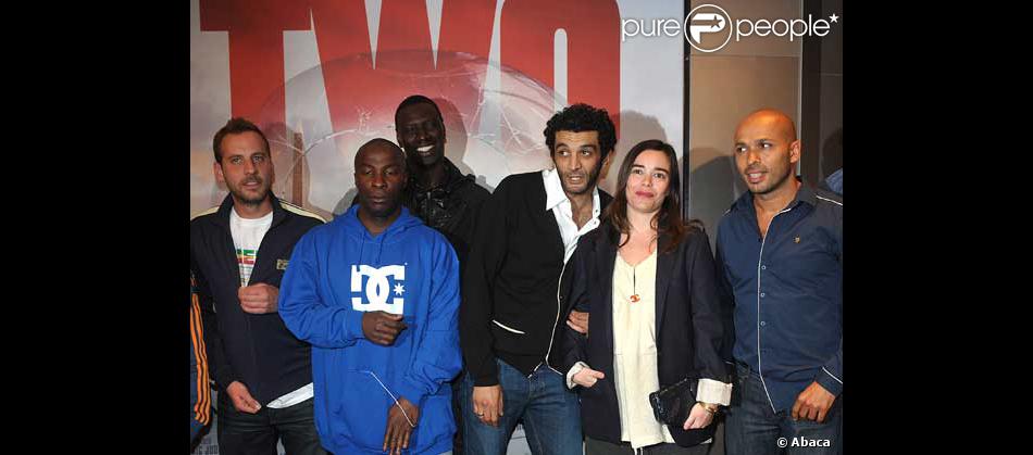 Eric Judor Omar Sy Fred Testot Elodie Bouchez Et Ramzy Bedia A La Projection Du Film Seuls Two Le 12 Juin 2008 Purepeople