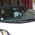 Amoureux, Kanye West et Kim Kardashian à bord d'une Lamborghini blanche à Paris le 18 juin 2012