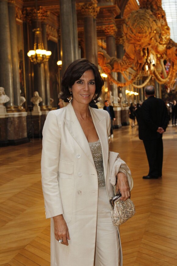 La romancière Christine Orban au vernissage de l'exposition Joana Vasconcelos au château de Versailles, le 18 juin 2012.