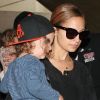 Nicole Richie et son fils Sparrow, de retour à Los Angeles. Le 19 juin 2012.