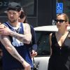 Photo exclusive : Nicole Richie et Joel Madden quittent le restaurant Sugarfish où ils ont déjeuné avec des amis. Los Angeles, le 19 juin 2012.