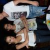Isabella, David et Sergueï (Secret Story 6) au Duplex, discothèque parisienne, le mardi 19 juin 2012.