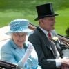 Elizabeth II et le prince Philip lors de la première journée de la Royal Ascot à Ascot le 19 juin 2012