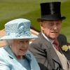 Elizabeth II et le prince Philip lors de la première journée de la Royal Ascot à Ascot le 19 juin 2012