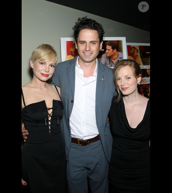 Michelle Williams, Luke Kirby et la réalisatrice Sarah Polley à l'avant-première de Take This Waltz, à New York le 21 juin 2012.