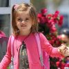La fille d'Alessandra Ambrosio, Anja a acceuilli un petit frère il y a moins de deux mois. A Santa Monica le 22 juin 2012.