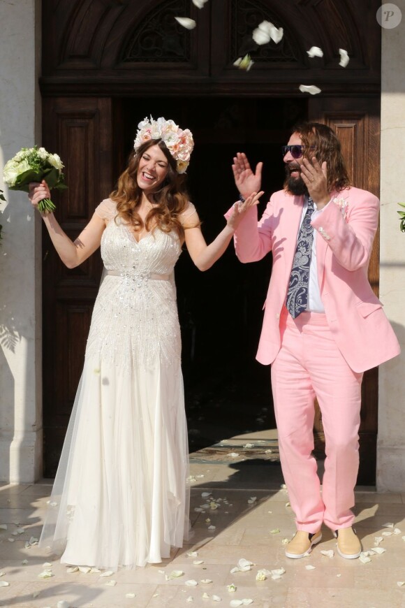EXCLU : Mariage de Sébastien Tellier et Amandine de Richardière en l'église San Fasano à Gargano Riviera sur le lac de Garde en Italie, le 26 mai 2012.