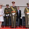 La famille grand-ducale de Luxembourg s'est rassemblée pour le Te Deum en la cathédrale Notre-Dame et la parade militaire de la Fête nationale, le 23 juin 2012.