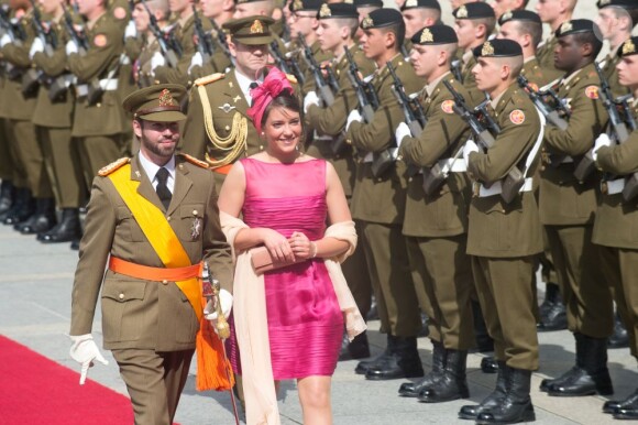 Le prince Guillaume et la princesse Alexandra. La famille grand-ducale de Luxembourg s'est rassemblée pour le Te Deum en la cathédrale Notre-Dame et la parade militaire de la Fête nationale, le 23 juin 2012.